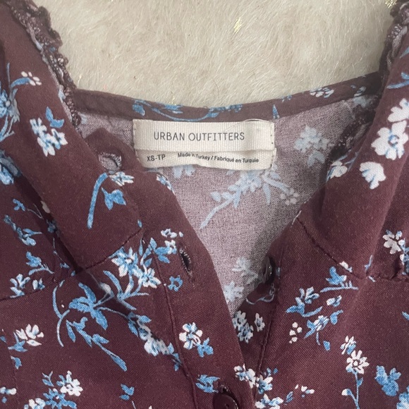 Urban outfitters brown blue floral romper - Picture 2 of 6